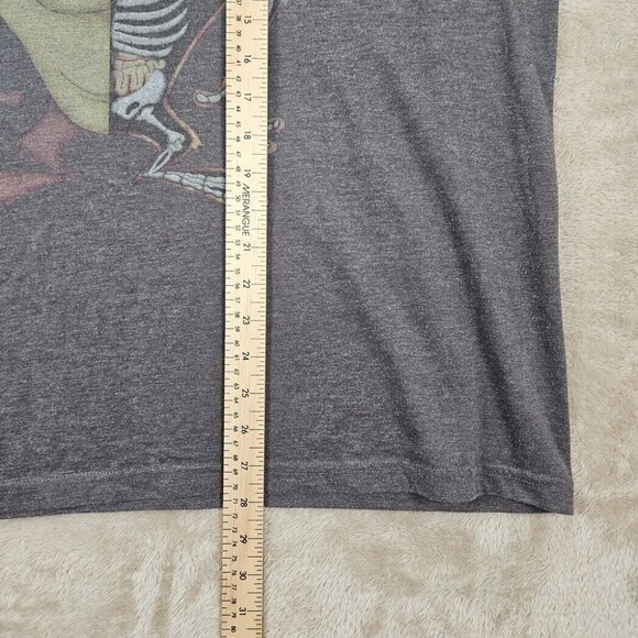 Looney Tunes Tasmanian Devil X Ray Taz Big Head T-Shirt Men's Size L Gray Retro - Picture 4 of 10